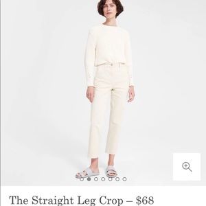 Everlane The Straight Leg Crop 0 Short Bone